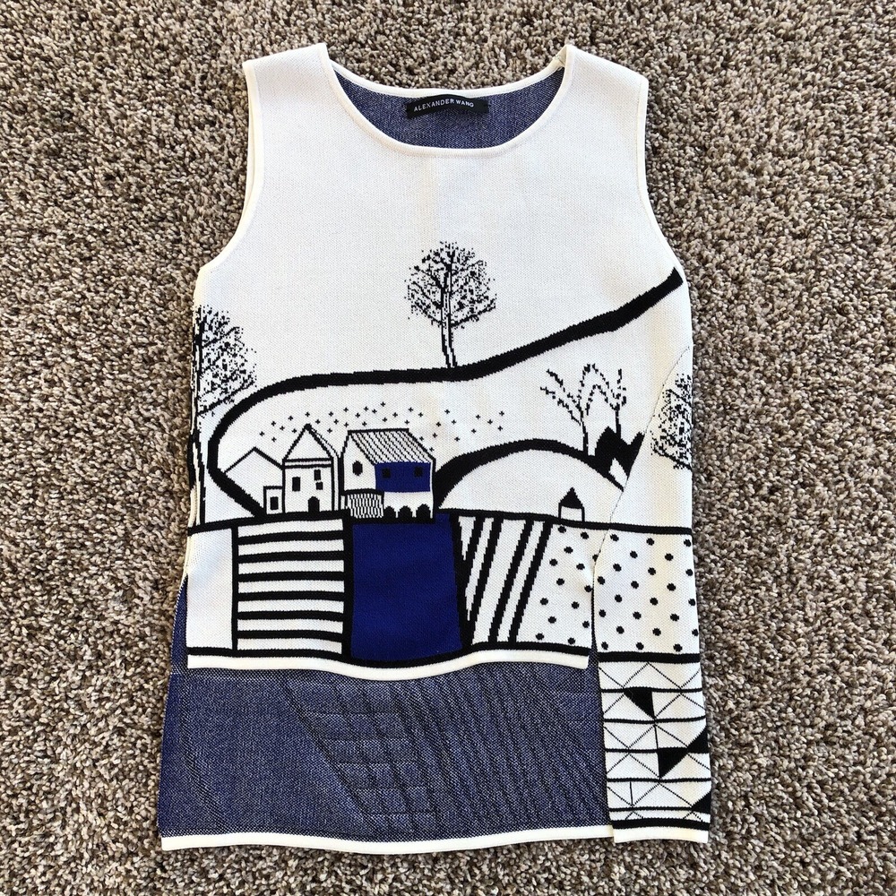 Alexander Wang The Millbrook Tank Top Silk Blend Wengel Blouse Womens Size M EUC